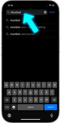Krok 2: Vyhledejte Mostbet